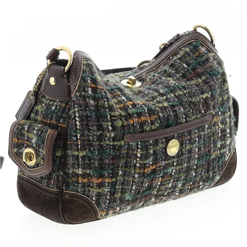 ISO,Coach Chelsea Green Tweed Shoulder Bag      DO NOT BUY